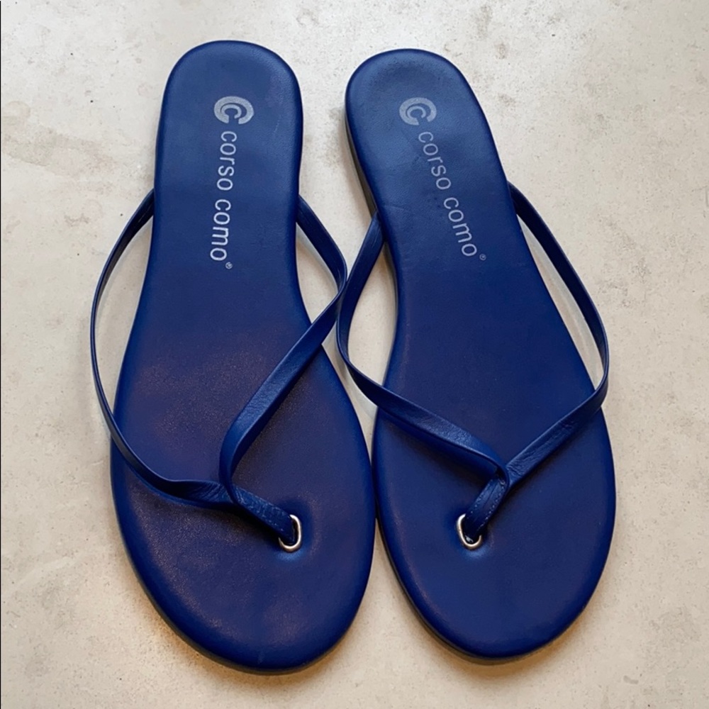 Corso Como Leather Flip Flops